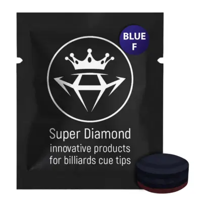 Наклейка для більярду з волокнистою сферою SUPER DIAMOND blue 1 штука. изображение