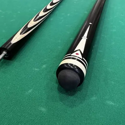 Бильярдный кий 10 запилов Эбен инкрустация с вставками перламутр изображение