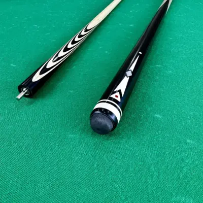 Більярдний кий 16 вирізів, інкрустація чорного грабу, перламутр изображение