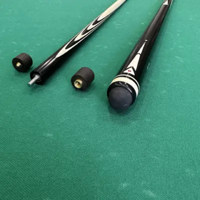 Бильярдный кий 8  длинных тонких запилов Эбен инкрустация изображение