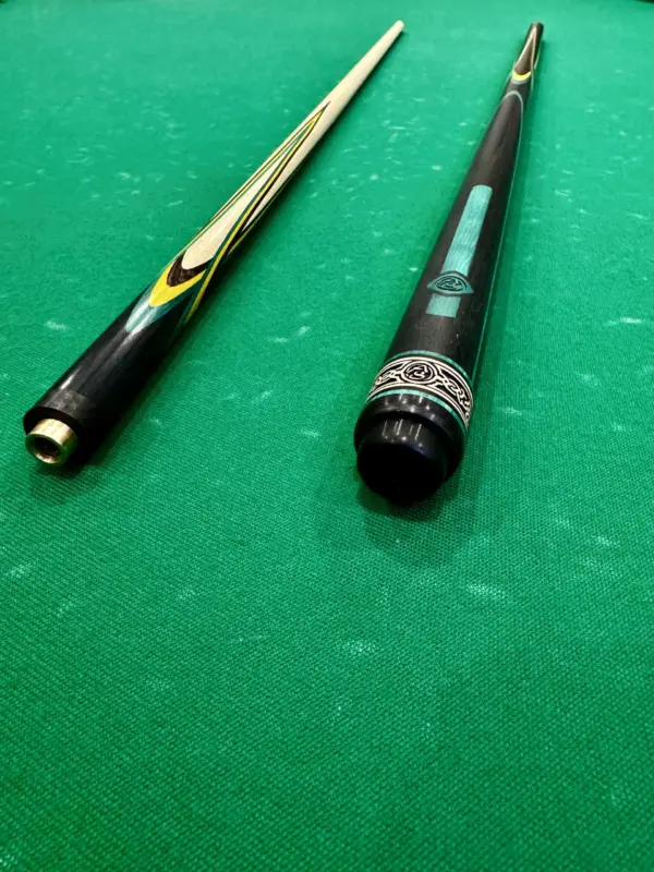 Білярний-кий-чветокпопугай-черний-жельтий-зелений-граб-венге-4-лучевий-напряженний-ас-2-масштабований