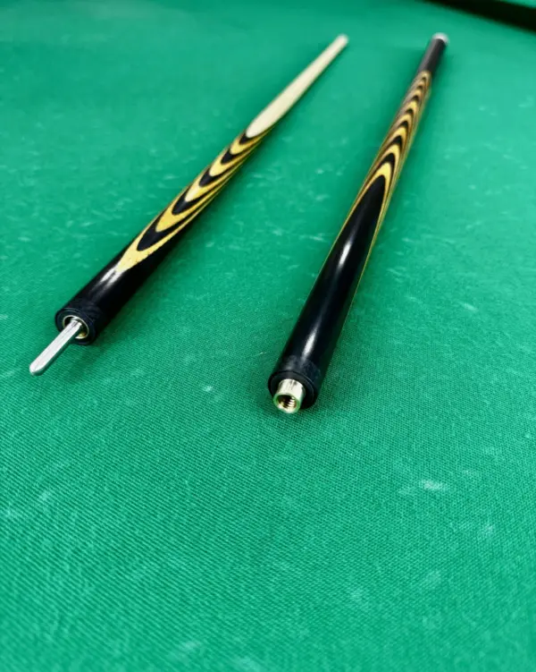 Білярдний-кий-Миколаєнко-12-Запілов-Хьорний-граб-амарілло-со-вставкой-падук-1-шкал