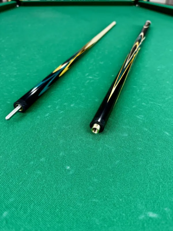 Білярдний-кий-Ніколаенко-тюлпан-черний-граб-амарілло-зелений-граб-ізумруд-длінний-запіл-1шт-3-масштабований