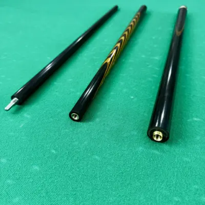 Бильярдный кий трехсоставной 9 запилов Черный граб  Лапачо черный шафт изображение