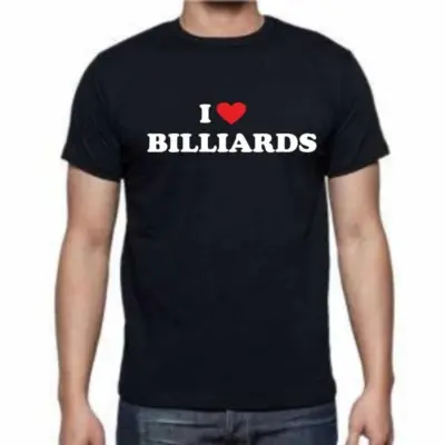 Футболка чорна “Я люблю більярд” M изображение