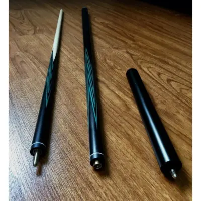 Бильярдный кий запил корона черный граб+зеленый граб  удлинитель изображение