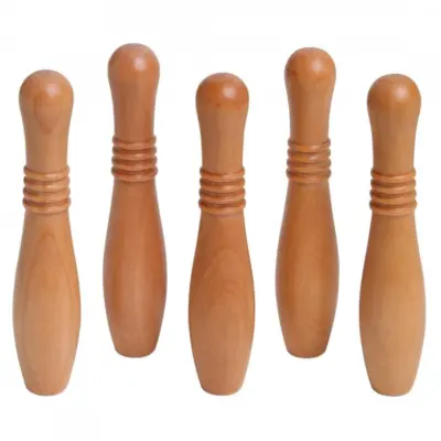 Кегли деревяные 10см 5шт изображение