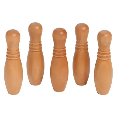 Кегли деревяные 8см 5шт изображение