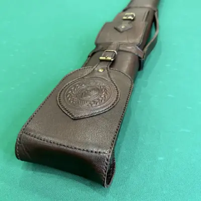 Колчан для бильярдного кия КЛАССИК коричневый кожаный 1шт изображение