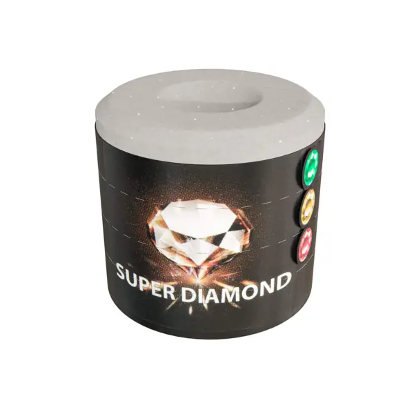 Мел для бильярда SUPER Diamond цилиндрический серый ямочка 1шт. (3)|Мел для бильярда SUPER Diamond цилиндрический серый ямочка 1шт. (2)