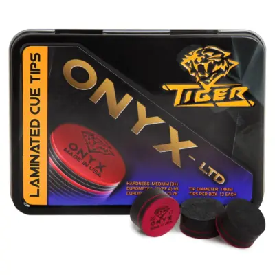 Наклейка для кию TIGER ONYX LTD Ø13ММ MEDIUM 1шт изображение