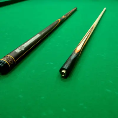 Бильярдный кий Цветок(попугай) Венге+серый+желтый граб 4 лучевой напряженный AS изображение