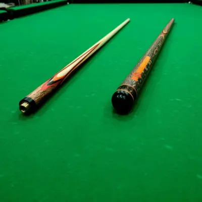 Бильярдный кий Цветок(попугай) Черная змея+черный+красный+оранжевый граб 4 лучевой напряженный AS изображение