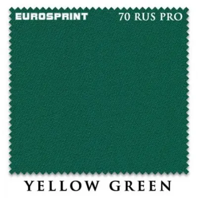 Сукно для більярду Eurosprint 70 Rus Pro 198cм Yellow Green 1 метр изображение
