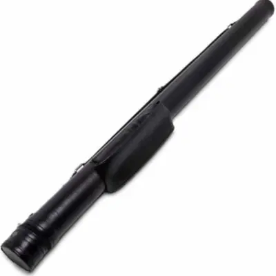 Тубус для бильярдного кия с боковым карманом черный гладкий 1шт. изображение