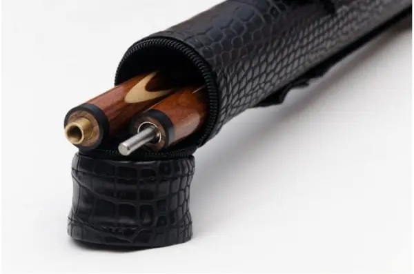 Тубус-для-білярного-кія-с-карманом-кнопка-черний-крокодил-4