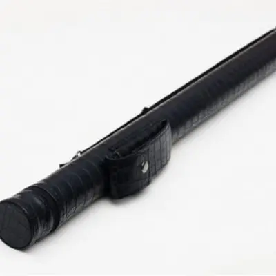 Трубка для більярдного кия з кишеньковою ґудзиком, чорний крокодил 1 шматочок. изображение