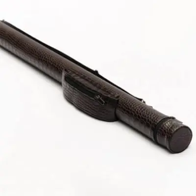 Тубус для бильярдного кия с карманом змейка крокодил шоколад 1шт. изображение