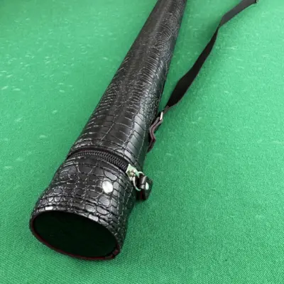 Тубус для більярдного кія Super Diamond чорно-червоний без кишені крокодил 1шт. изображение